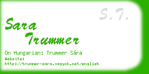sara trummer business card